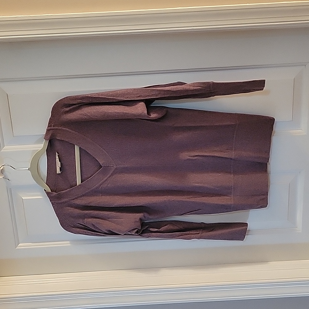 Loft mauve v neck sweater small